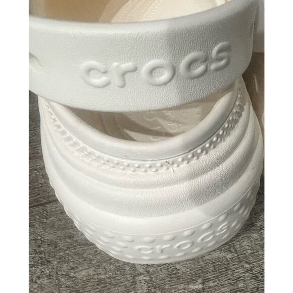 CROCS Unisex STOMP CLOG 209347-0WV White Chalk Platform Lift Size Mens 12 - Picture 13 of 14